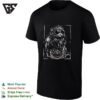 Royal Crown Cat With Cherries In A Bowl Illustration Dark Aesthetic Print T-Shirt