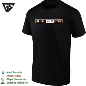 San Antonio 81 New York 52 Third Quarter Scoreboard Basketball T-Shirt