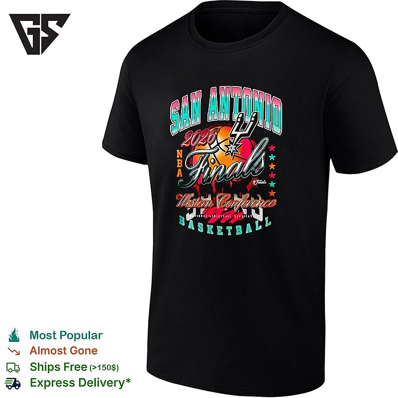 San Antonio Spurs 2026 NBA Finals Western Conference Basketball T-Shirt San Antonio Spurs 2026 NBA Finals Western Conference Basketball T-Shirt