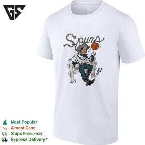 San Antonio Spurs Basketball Cowboy Spinning Ball T-Shirt