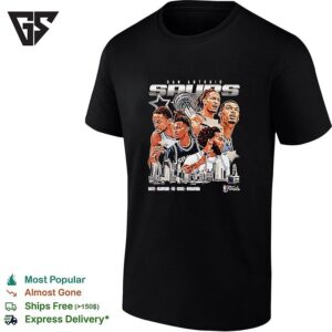 San Antonio Spurs Castle Champagnie Fox Vassell Wembanyama NBA Finals Graphic T-Shirt