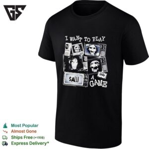 Saw I Want To Play A Game Horror Tv Screens Collage T-Shirt