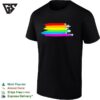 Sci-Fi Spaceships Pride Rainbow Flag Brushstroke Graphic T-Shirt