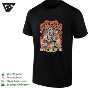 Sewer Shredders Heavy Metal Villain Foot Clan World Tour 1986 T-Shirt