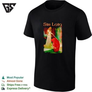 Sir Loin Medieval Knight Beef Steak Parody Fantasy Art Funny Food Pun Apparel T-Shirt