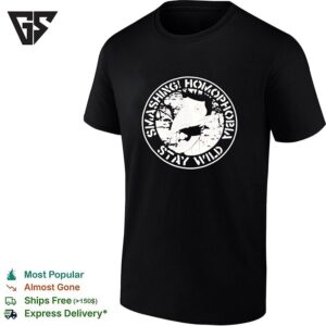 Smashing Homophobia Stay Wild Retro Circle T-Shirt