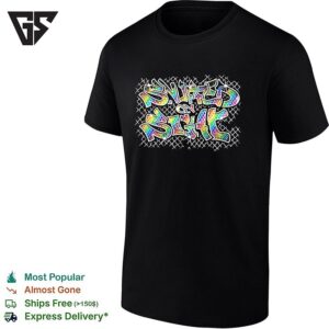 Sniped On Sight Graffiti Streetwear Rainbow Holographic Effect Fashion T-Shirt