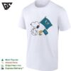 Snoopy And Woodstock Holding Charlotte Hornets Flags To Cheer T-Shirt