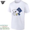 Snoopy And Woodstock Holding Golden State Warriors Flags To Cheer T-Shirt