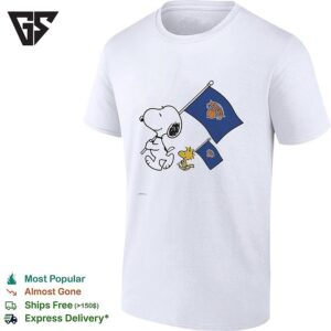 Snoopy And Woodstock Holding New York Knicks Flags To Cheer T-Shirt