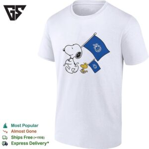 Snoopy And Woodstock Holding Orlando Magic Flags To Cheer T-Shirt