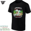 Snoopy Backpacking Mountains America 250th Anniversary T-Shirt