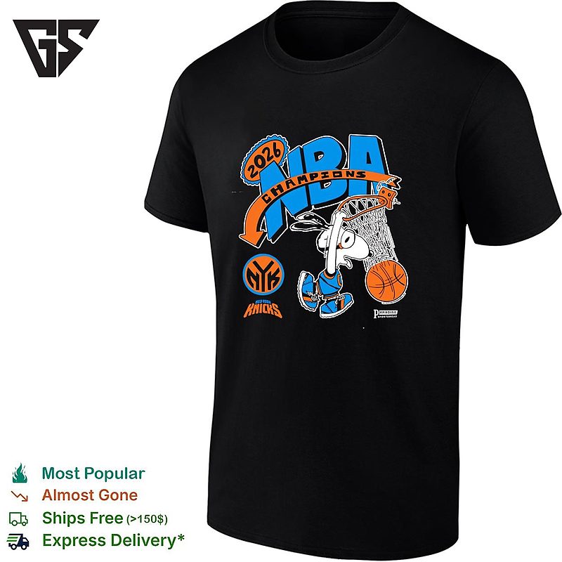 Snoopy Dunking Basketball New York Knicks 2026 NBA Champions T-Shirt Snoopy Dunking Basketball New York Knicks 2026 NBA Champions T-Shirt