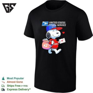 Snoopy Walking Delivering Mail Usps T-Shirt