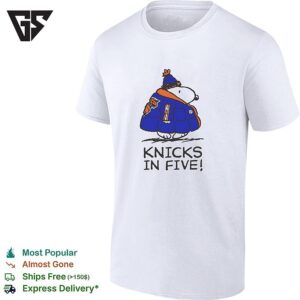 Snoopy Wearing Winter Coat Knicks In Five T-Shirt