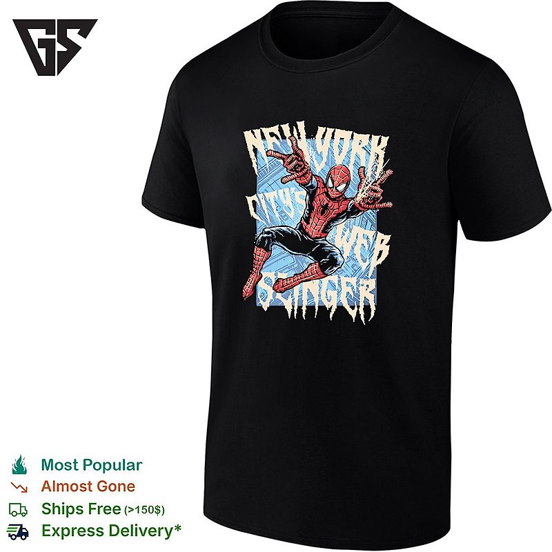 Spider-Man New York Citys Web Slinger Marvel Comics Superhero Action Movie T-Shirt Spider-Man New York Citys Web Slinger Marvel Comics Superhero Action Movie T-Shirt