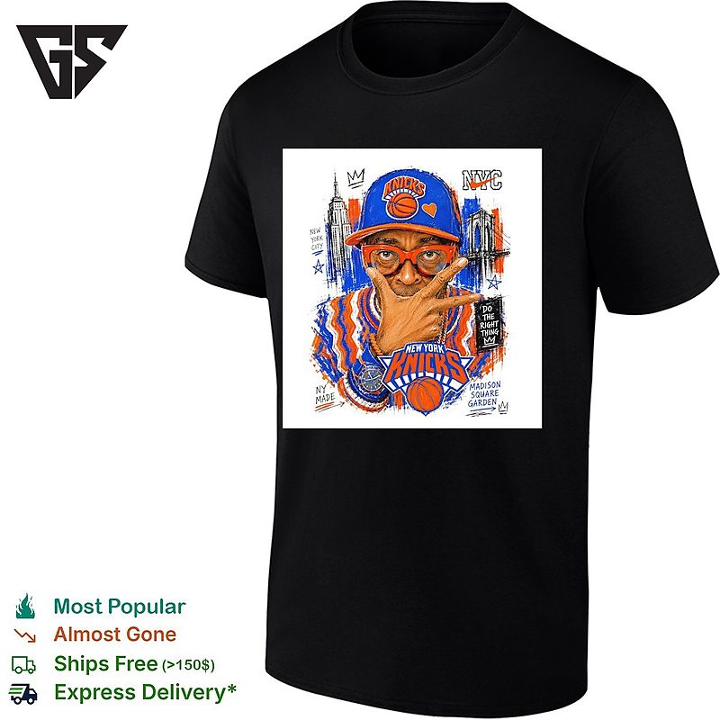 Spike Lee Three Point NBA Champions New York Knicks Vintage T-Shirt Spike Lee Three Point NBA Champions New York Knicks Vintage T-Shirt