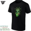 Statue Of Liberty Wearing Championship Ring Dark Gold Portrait Graphic T-Shirt