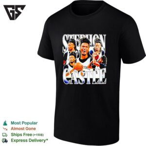Stephon Castle San Antonio Spurs NBA Basketball Team Player Retro 90s Style T-Shirt