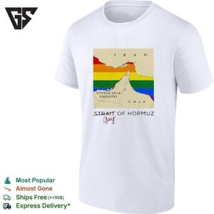 Strait Of Hormuz Map Gay Wordplay Pun Pride Month T-Shirt