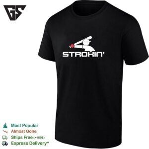 Strokin Baseball Batter Silhouette Logo Graphic T-Shirt
