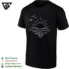 Sun Ocean Linear Graphic Boho Summer Beach Linework T-Shirt
