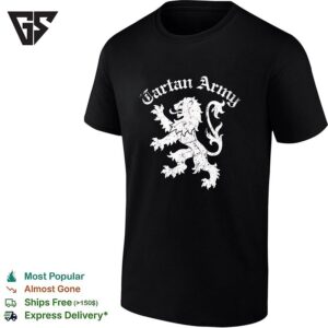 Tartan Army Scotland Lion Crest Badge T-Shirt