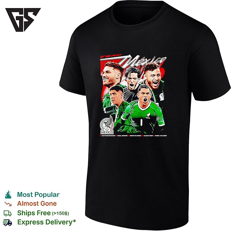 Team Mexico Soccer National Players Graphic Bold T-Shirt Team Mexico Soccer National Players Graphic Bold T-Shirt