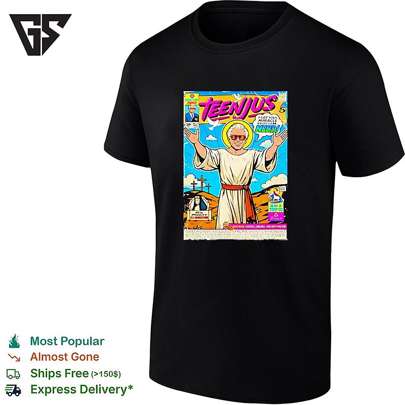Teenjus Comic Book Parody Humor Graphic T-Shirt Teenjus Comic Book Parody Humor Graphic T-Shirt