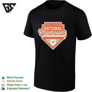 Texas Longhorns 2026 NCAA Softball Women’s College World Series Back To Back National Champions T-Shirt