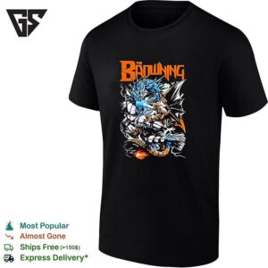 The Browning Band Cybernetic Dragon Battle Sci Fi Fantasy Heavy Metal Music T-Shirt