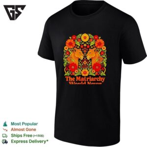 The Matriarchy Would Never Two Lionesses Mirrored Floral Arch Statement Art T-Shirt