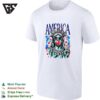 The Statue Of Liberty Is Chewing Gum And Wearing Sunglasses With An American Flag Design T-Shirt