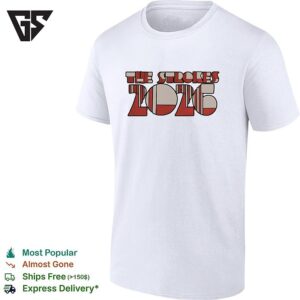 The Strokes 2026 Retro Round Bubble Letter Logo Bold Yellow Text Graphic T-Shirt