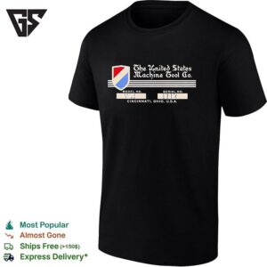 The United States Machine Tool Co Model V2 Ohio Vintage Badge T-Shirt