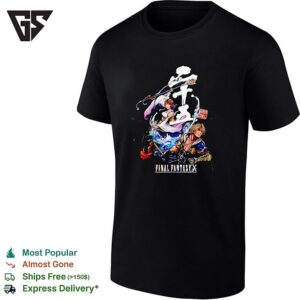 Tidus And Yuna Final Fantasy X 25th Anniversary Official Logo Illustration T-Shirt