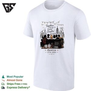 Together Through Every Chapter Family Silhouette Reading America 1776 2026 T-Shirt
