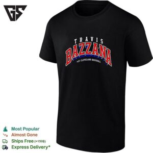 Travis Bazzana 37 Cleveland Guardians Mlb Arch Logo T-Shirt