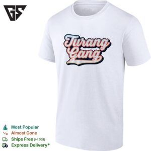 Turang Gang Baseball Script Typography T-Shirt