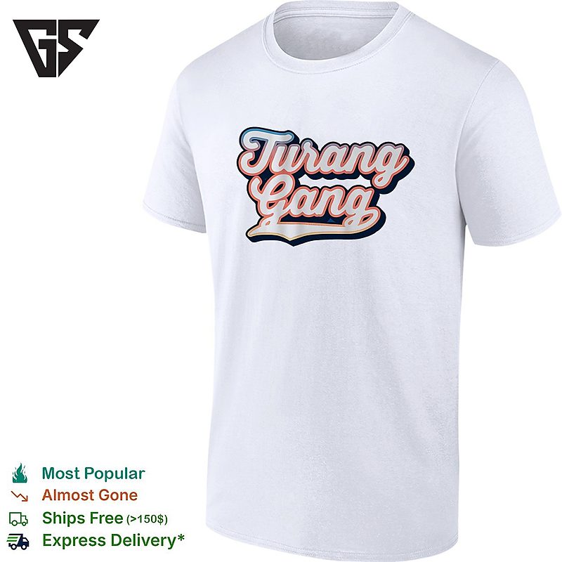 Turang Gang Baseball Script Typography T-Shirt Turang Gang Baseball Script Typography T-Shirt