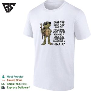 Turtle Have You Ever Had One Of Those Days When You Are Holding A Stick T-Shirt