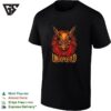 Undefeated Demon Skull With Wings And Red Roses Dark Fantasy Illustration Graphic T-Shirt