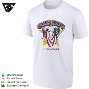 United States Rodeo Bull American Flag Yellow Star Country Western Rodeo T-Shirt