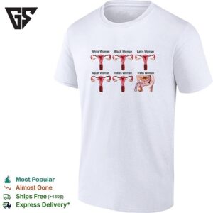 Uterus Of White Black Latin Asian Indian And Trans Women Funny T-Shirt