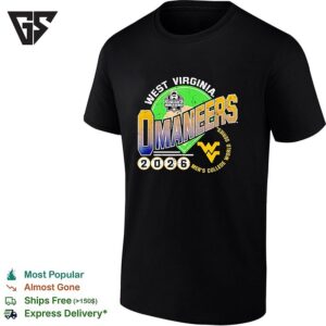 West Virginia Omaneers 2026 Men’s College World Series Baseball Distressed Logo Art T-Shirt