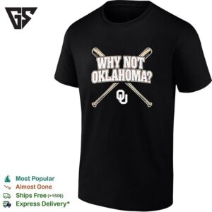 Why Not Oklahoma Crossed Baseball Bats Poster T-Shirt