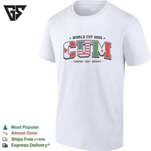 World Cup 2026 Host Nations Bold Flag Letters T-Shirt