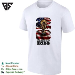 World Cup 2026 Trophy American Flag Poster T-Shirt