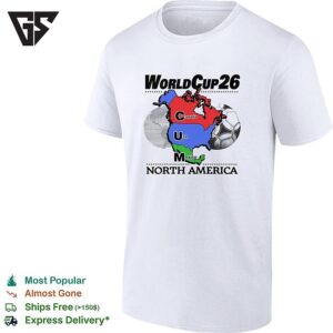 World Cup 26 Canada USA Mexico Map T-Shirt