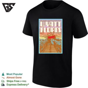 Wyatt Flores Scenic Bridge River Concert Poster Art T-Shirt